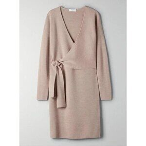 Aritzia Babaton Fremont Extra Fine Merino Wool Wrap Dress Size Small